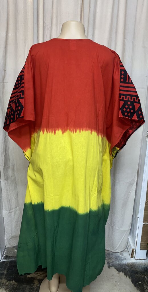 RASTA KAFTAN WITH MATCHING HEAD WRAP
