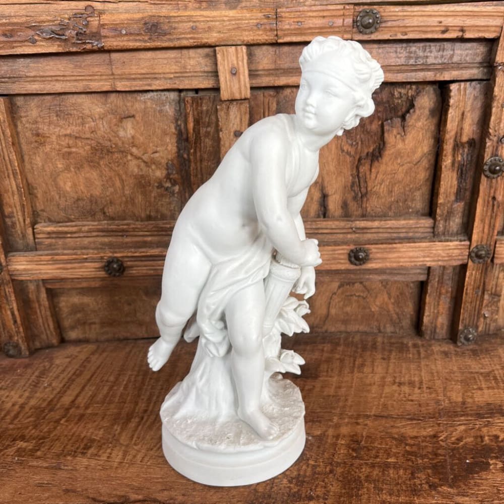VINTAGE BISQUE WHITE PORCELAIN DAUGHTER OF ZEUS