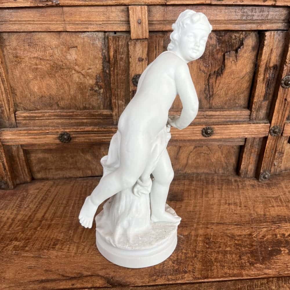 VINTAGE BISQUE WHITE PORCELAIN DAUGHTER OF ZEUS