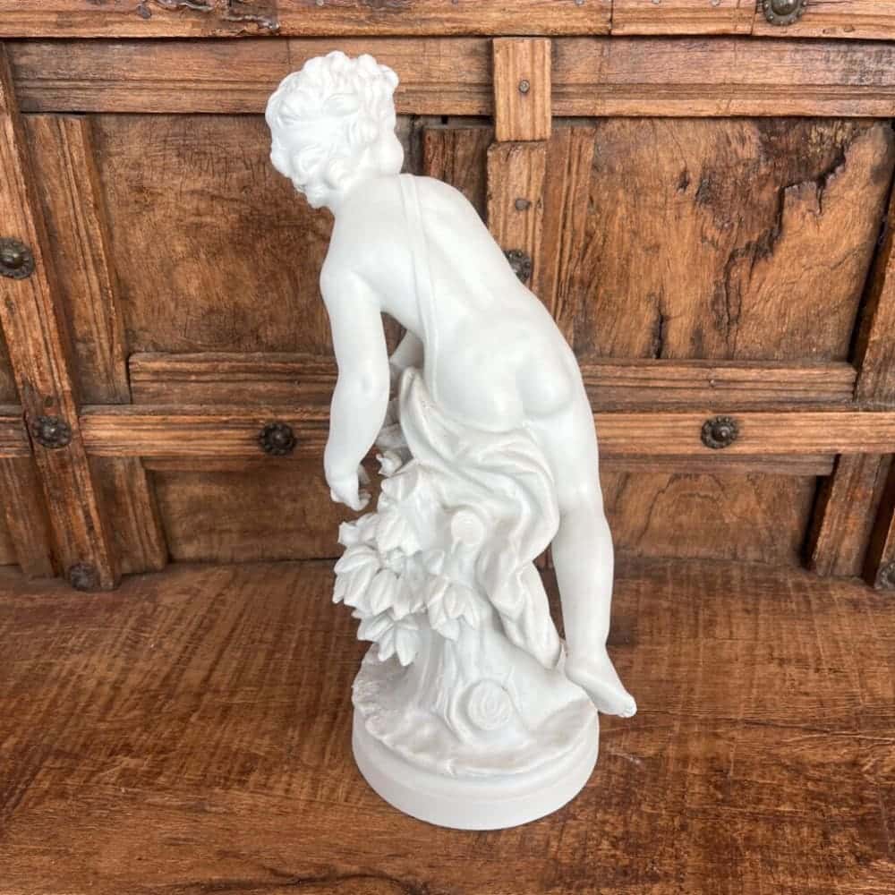 VINTAGE BISQUE WHITE PORCELAIN DAUGHTER OF ZEUS
