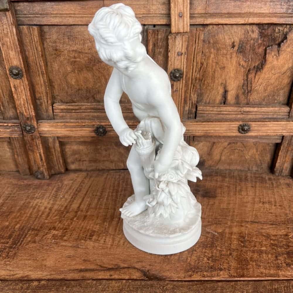 VINTAGE BISQUE WHITE PORCELAIN DAUGHTER OF ZEUS