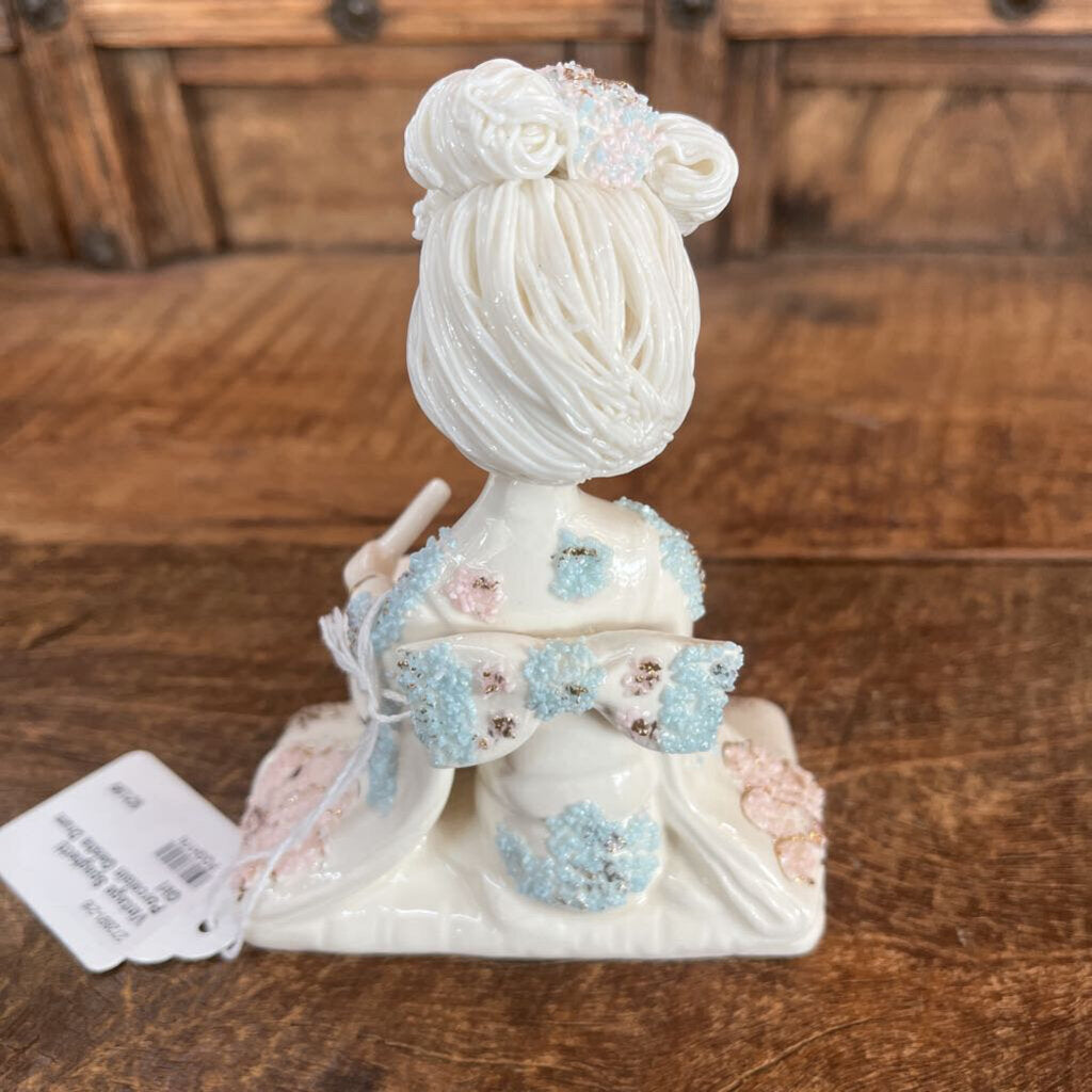 Vintage Spaghetti Porcelain Geisha Drum Girl
