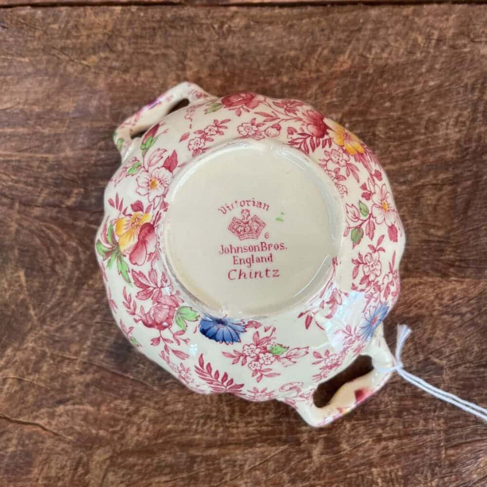OLD JOHNSON BROS CHINTZ BULLION BOWL