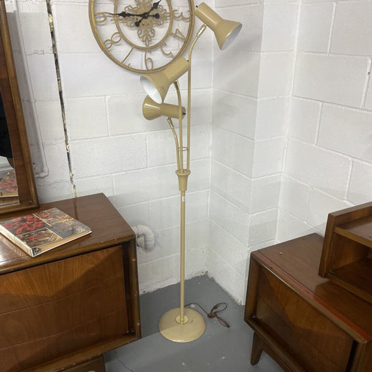 Mid Century Modern 3 Light Metal Floor Lamp