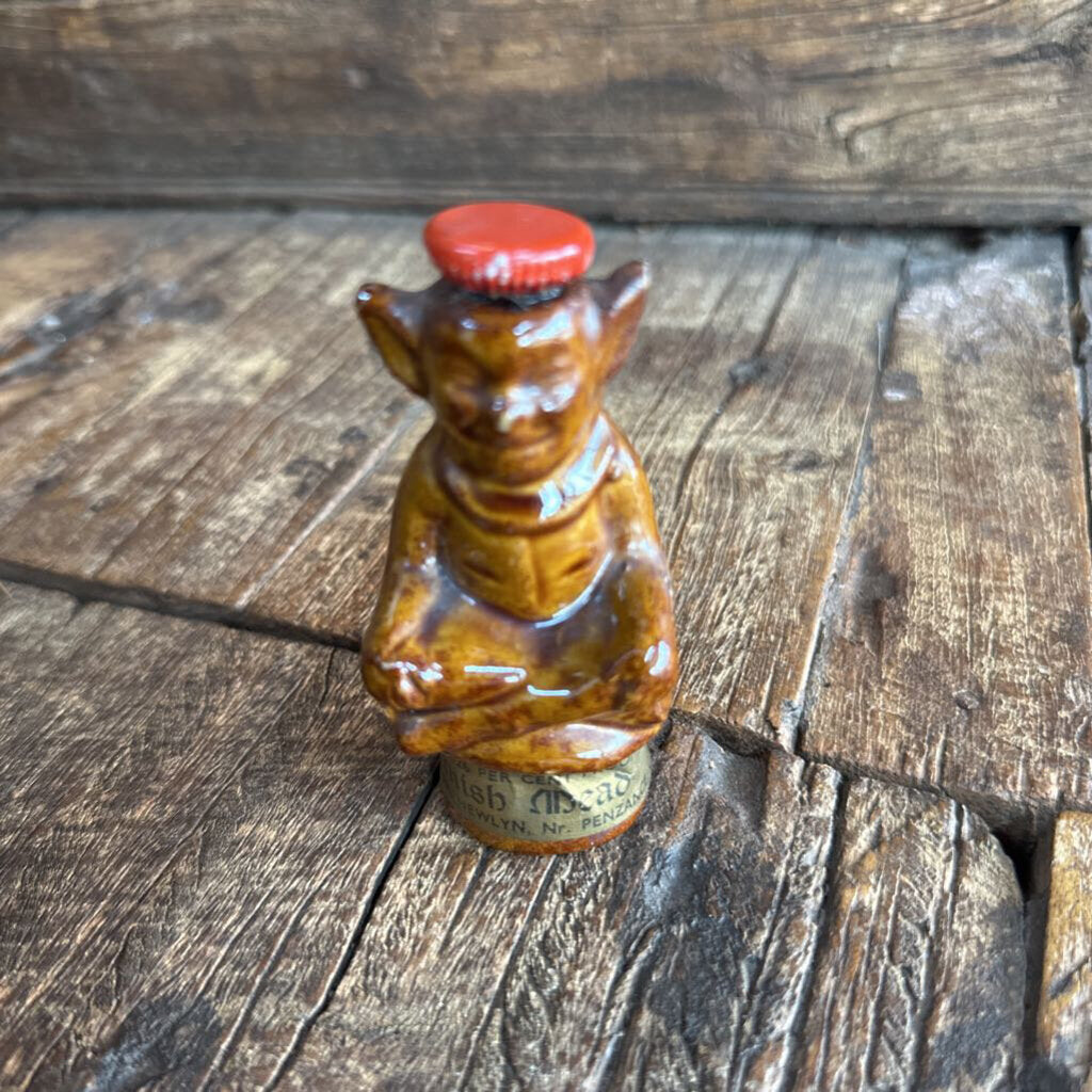 Vtg Cornish Mead Pixie Decanter