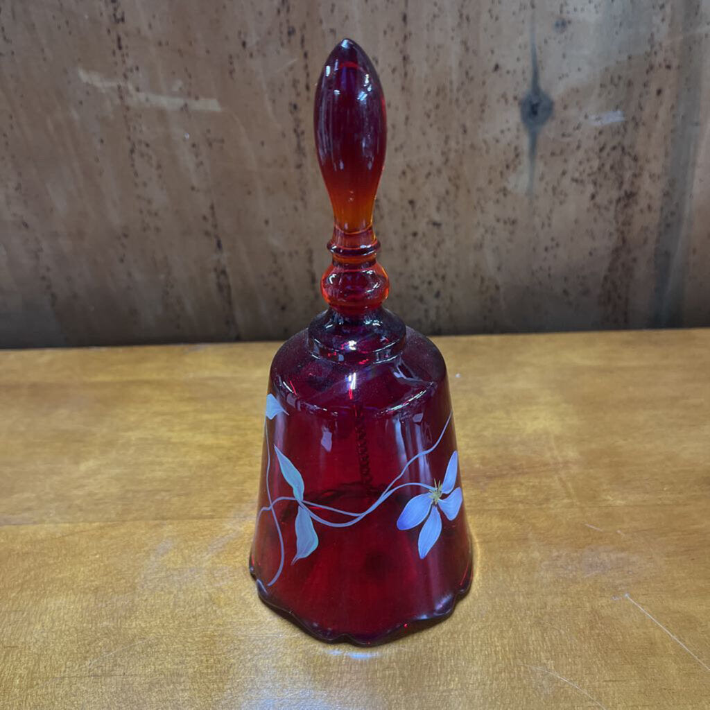 RETIRED FENTON RUBY RED LARGE DINNER BELL