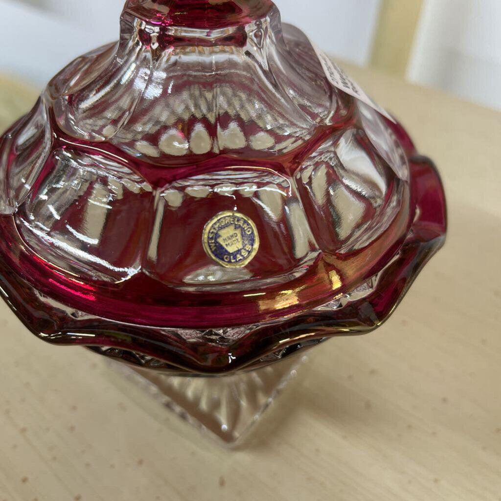 WESTMORELAND RUBY RED CANDY DISH