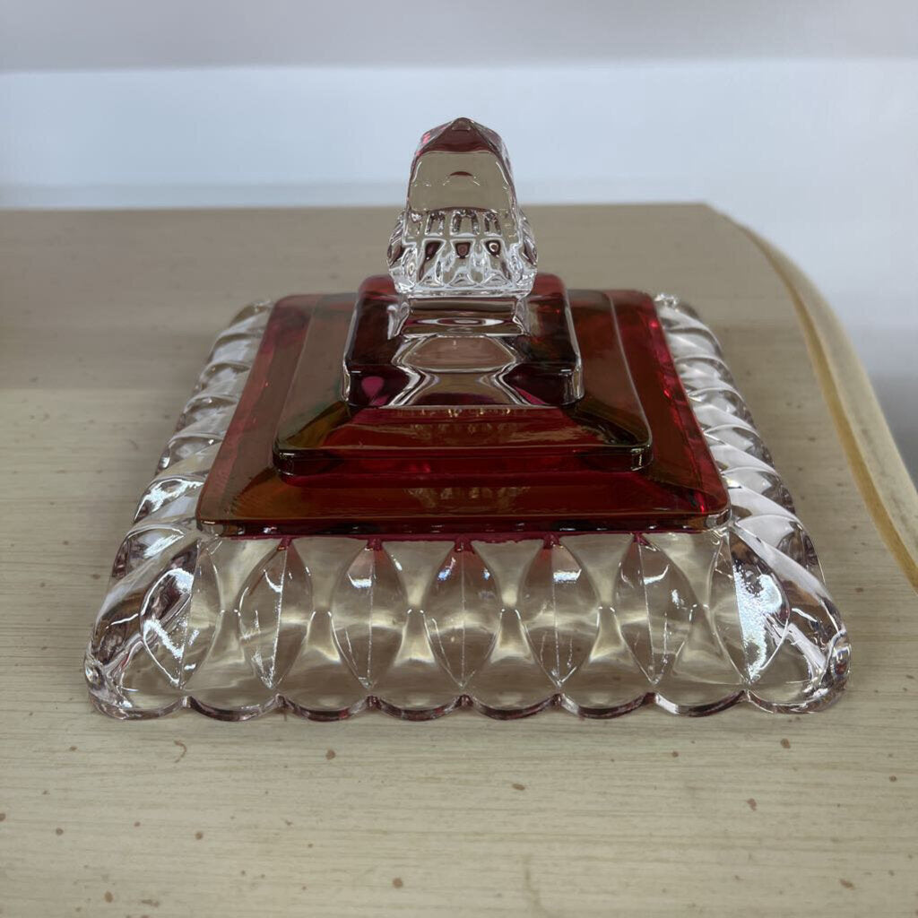 RUBY RED CRANBERRY CANDY DISH