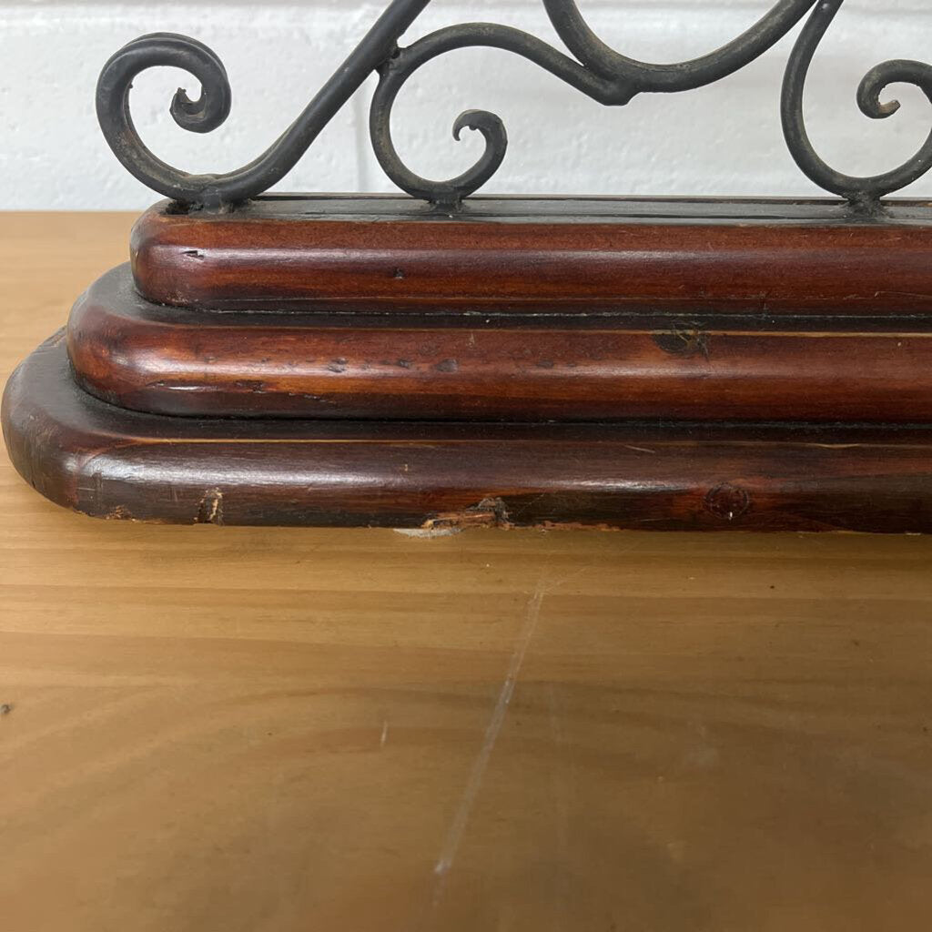 OLD WOOD & IRON 5 ARM TABLETOP CANDHOLDER
