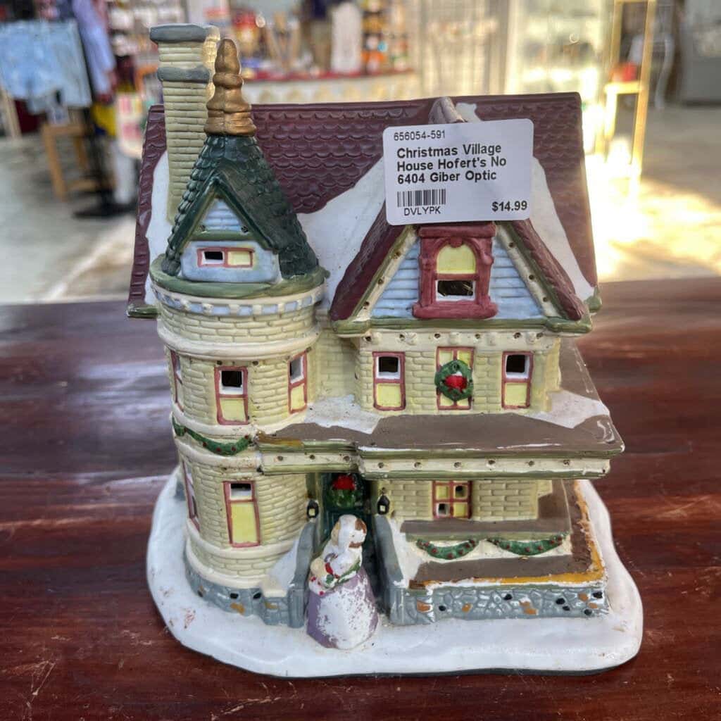 CHRISTMAS VILLAGE HOUSE HOFERT'S NO 6404 GIBER OPTIC HOUSE