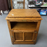 WHITE CLAD ICE BOX TV/VCR MICROWAVE STAND - Thriftique Marketplace