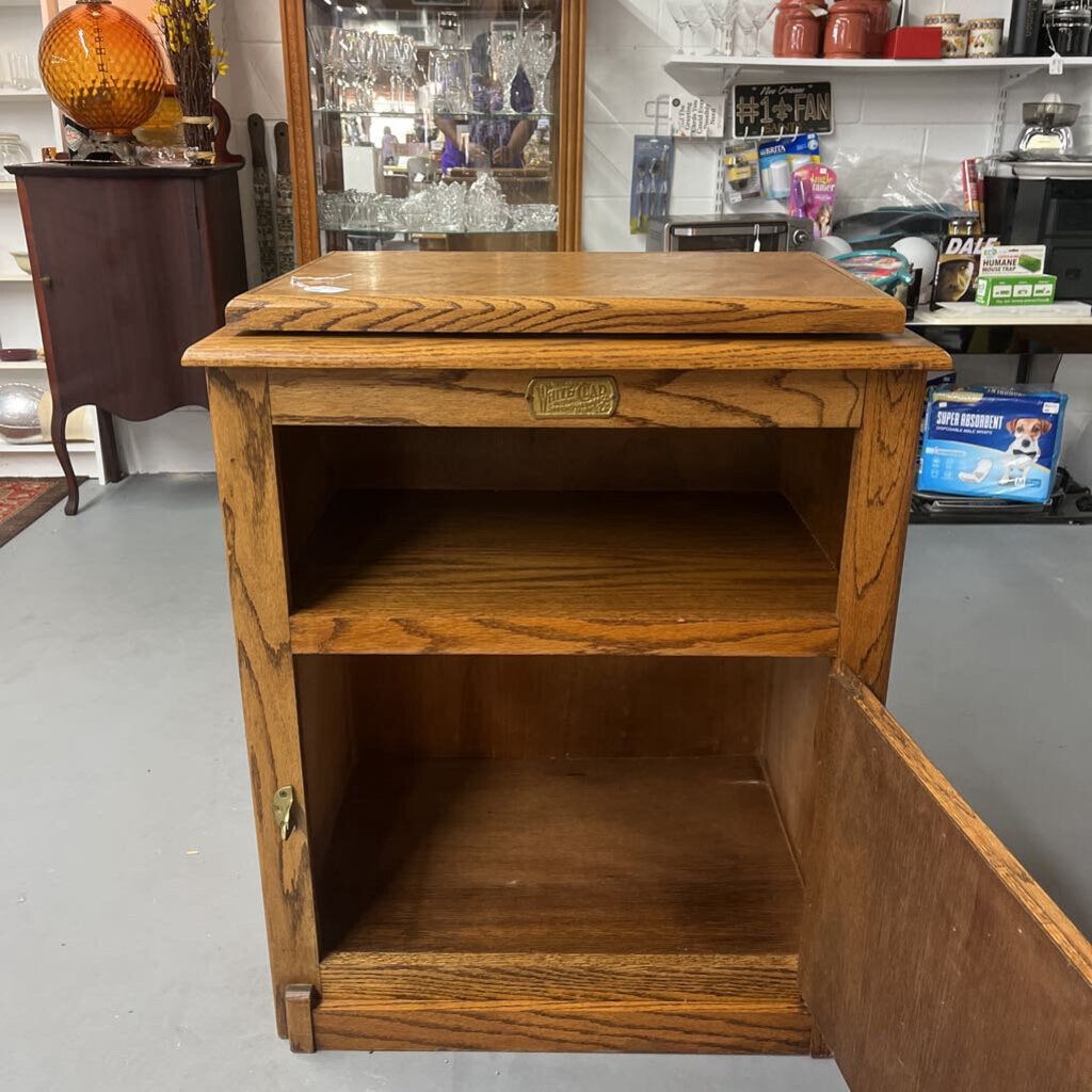 WHITE CLAD ICE BOX TV/VCR MICROWAVE STAND - Thriftique Marketplace