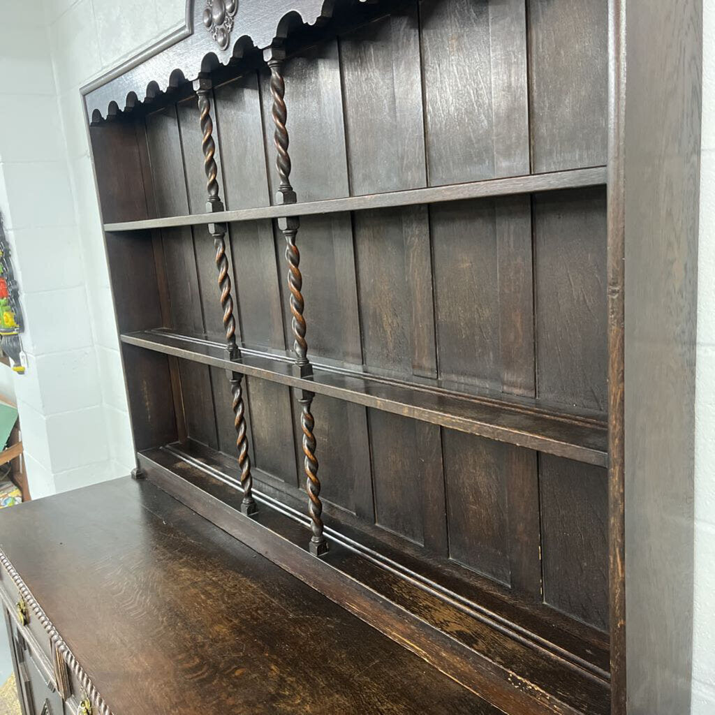 17th Century Antique Oak Wood Sideboard