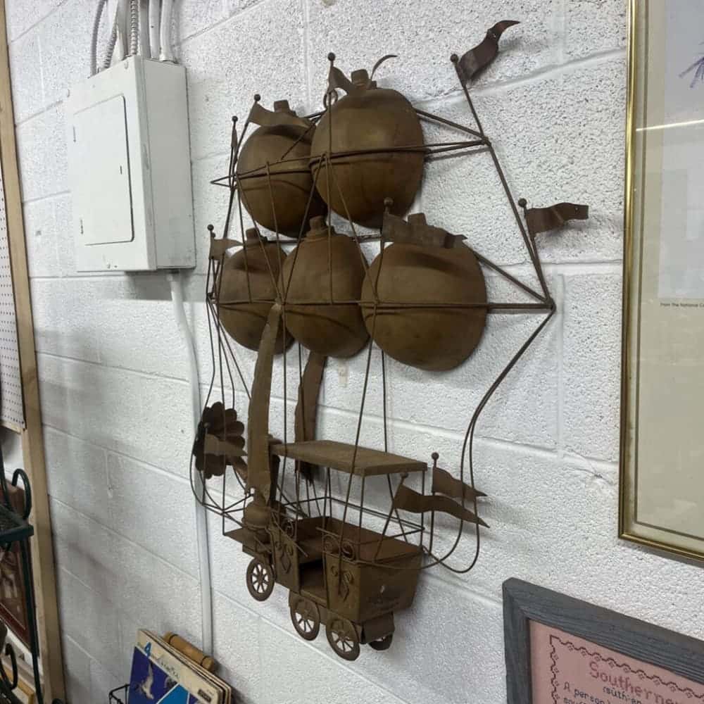 MID CENTURY MODERN CURTIS JERE HOT AIR BALLON WALL ART - METAL