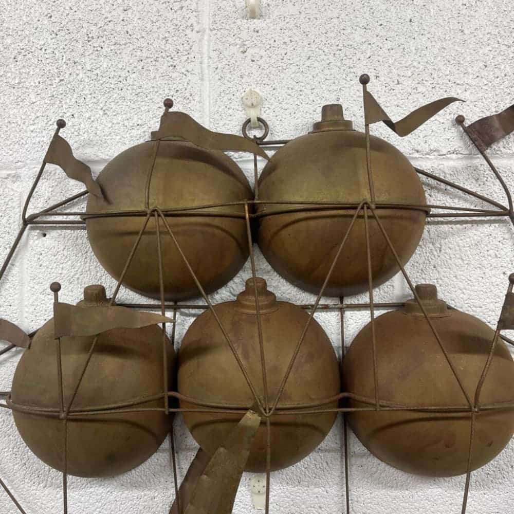 MID CENTURY MODERN CURTIS JERE HOT AIR BALLON WALL ART - METAL