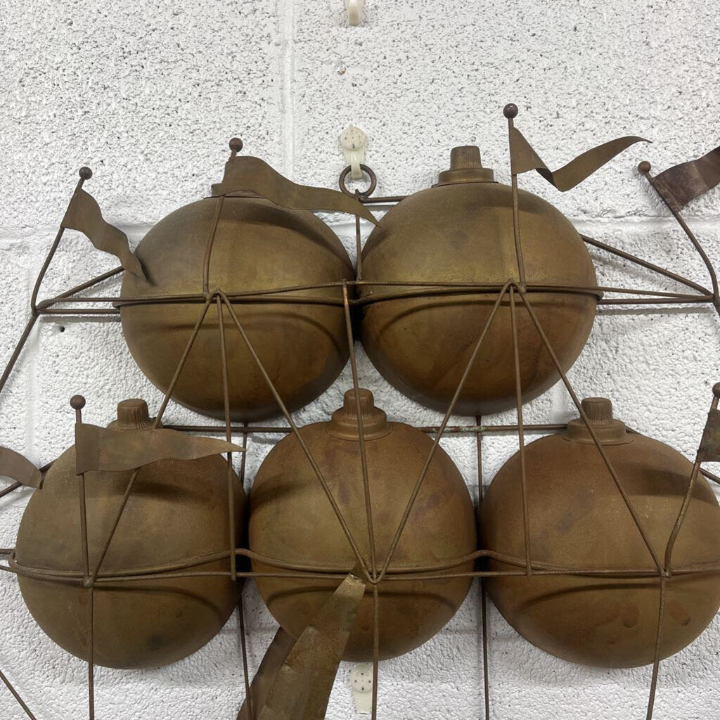 MCM CURTIS JERE HOT AIR BALLON WALL ART - METAL