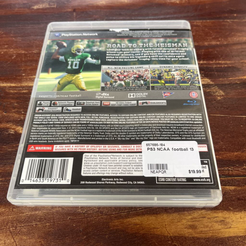 PS3 NCAA football 13
