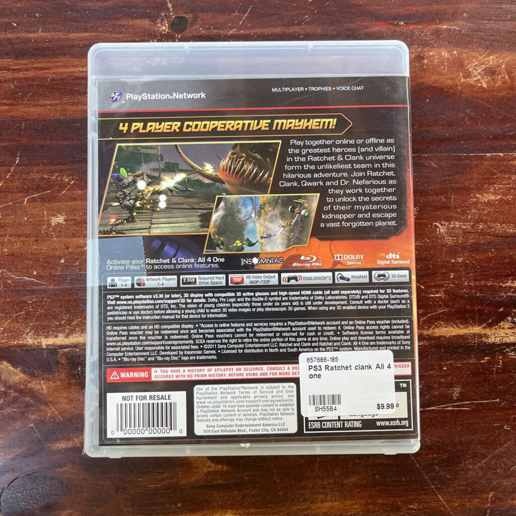 PS3 RATCHET CLANK ALL 4 ONE