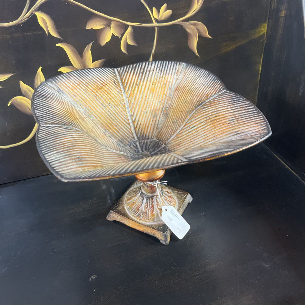 Metal Pedestal Compote