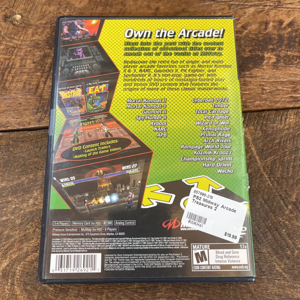 PS2 Midway Arcade Treasures 2