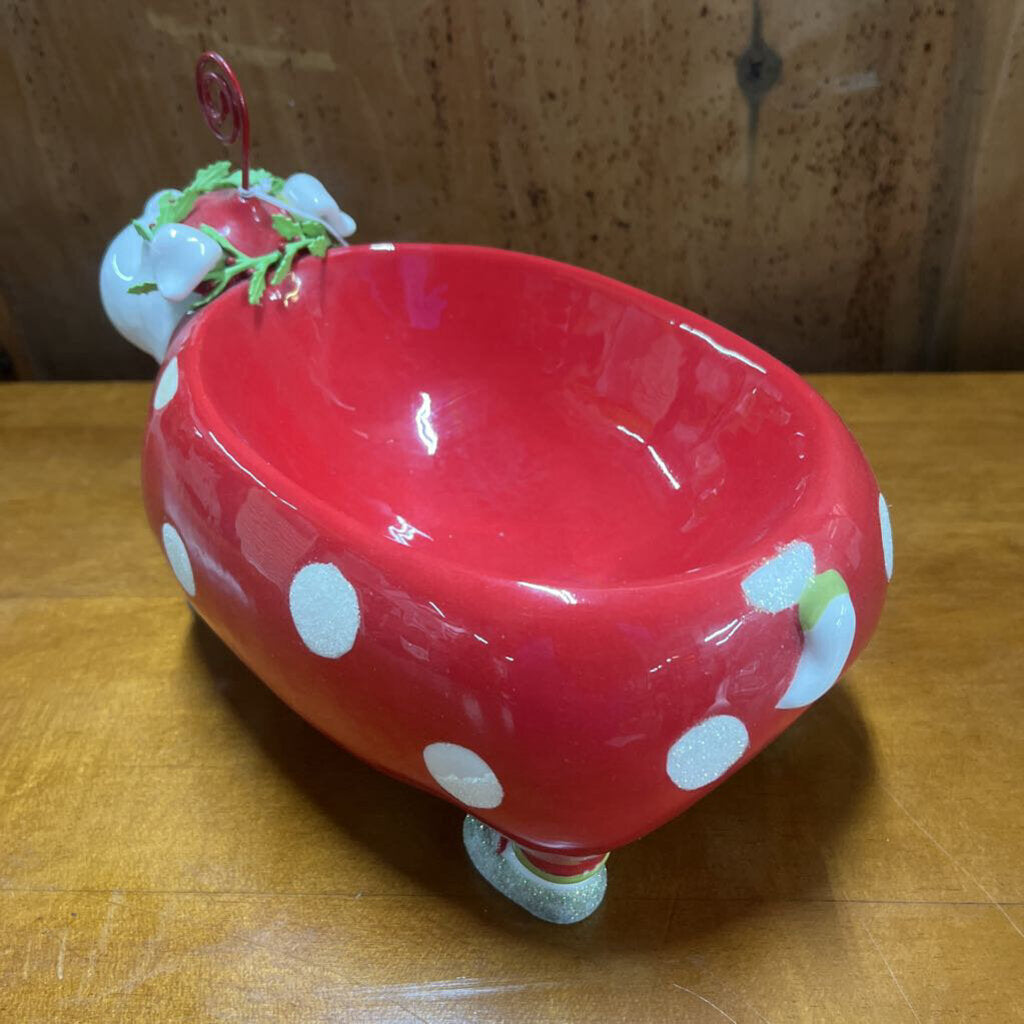 Dept 56 Red Polka Dot Bulldog