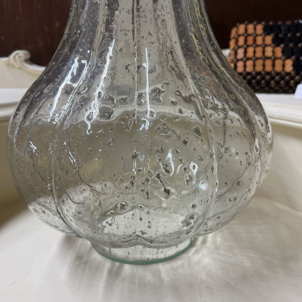 Lg clear glass pumpkin