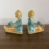 GIRL CHALK FIGURINES BOOKHOLDERS PR.