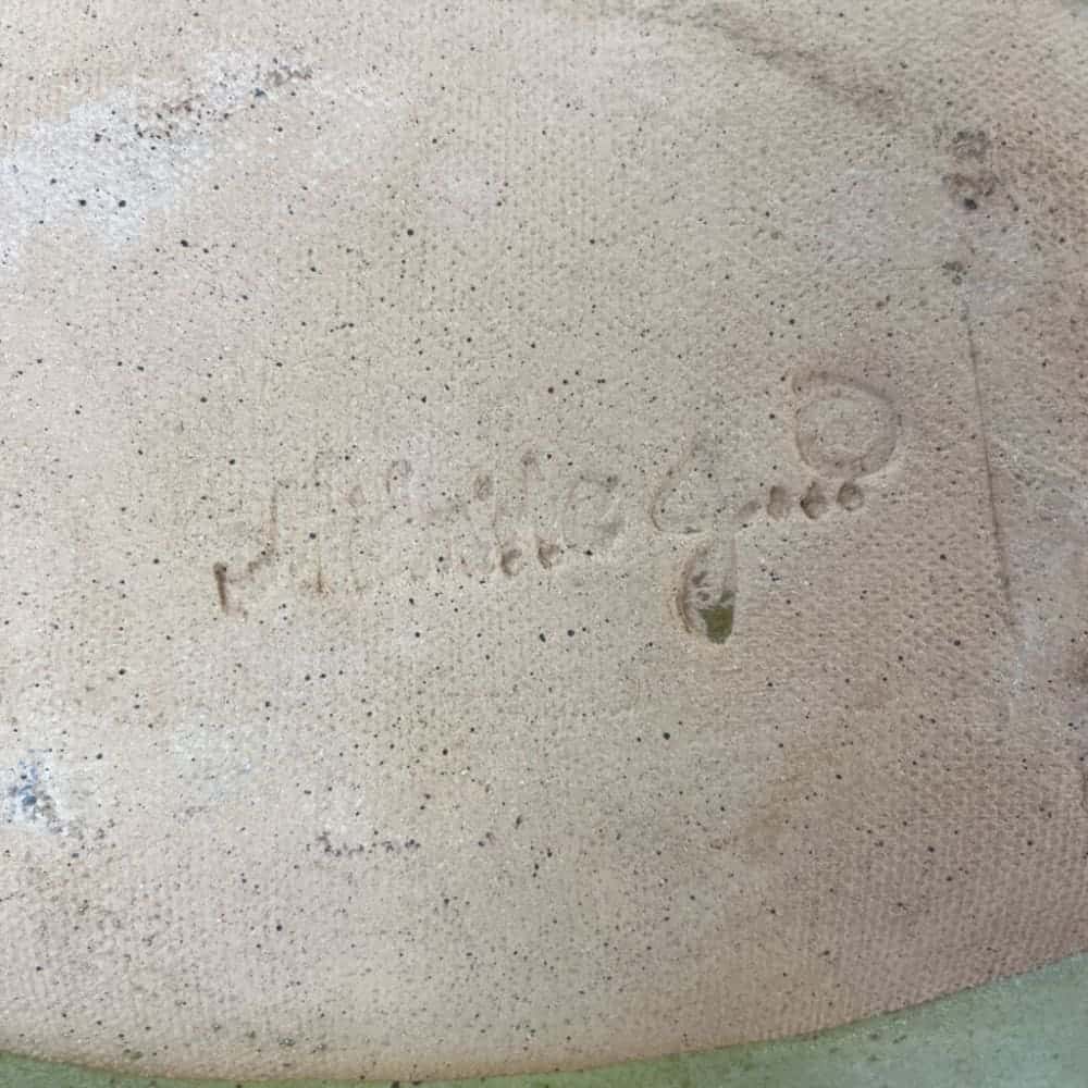 CROSS SIGNED POTTERY DISH