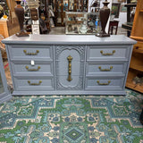 GREY BASSET 9 DRAWER WOODEN DRESSER