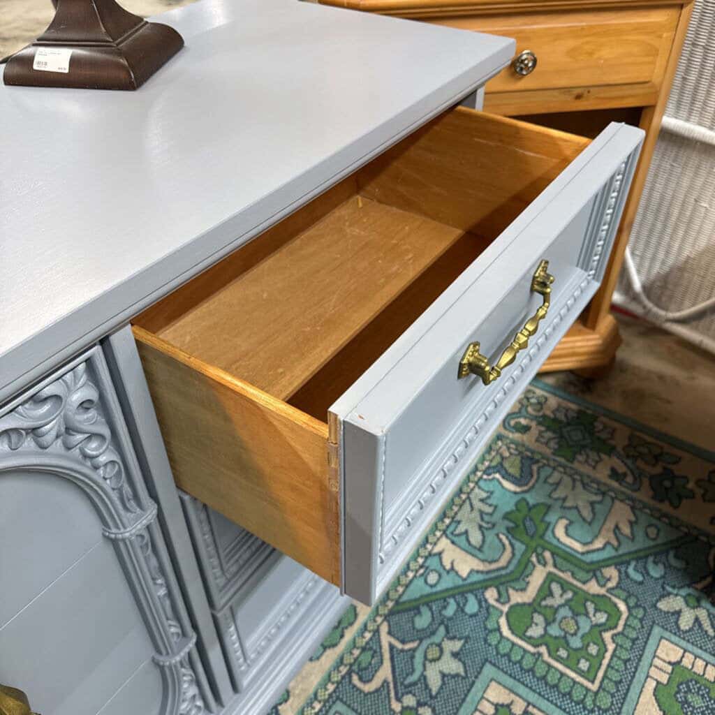 GREY BASSET 9 DRAWER WOODEN DRESSER