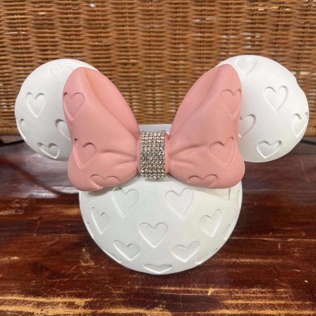 WHITE MINNIE MOUSE WITH PINK BOWTIE MULTIPURPOSE HOLDER