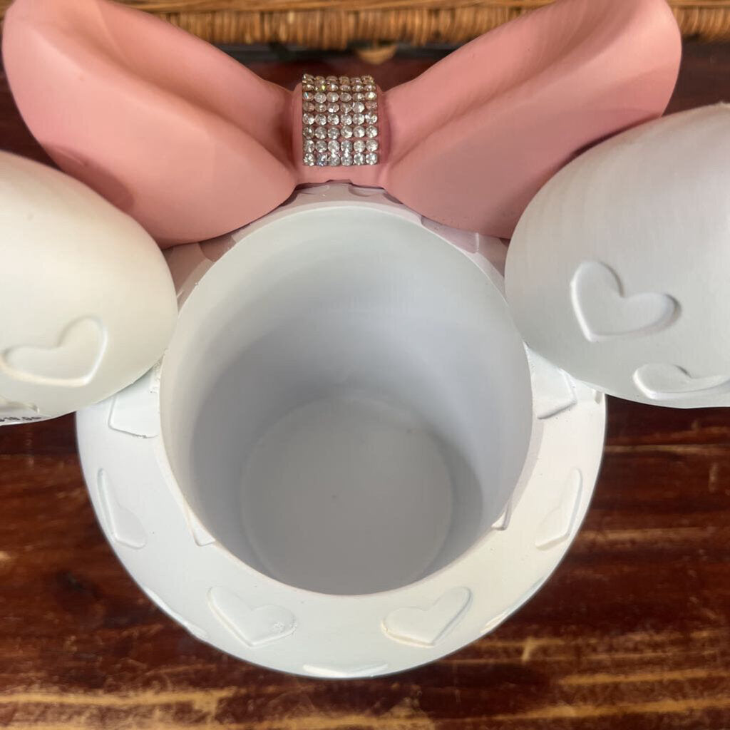WHITE MINNIE MOUSE WITH PINK BOWTIE MULTIPURPOSE HOLDER