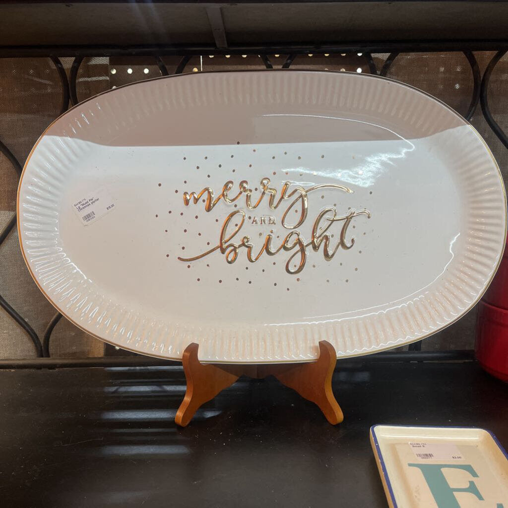 Lg "Mudd Pie" Christmas platter