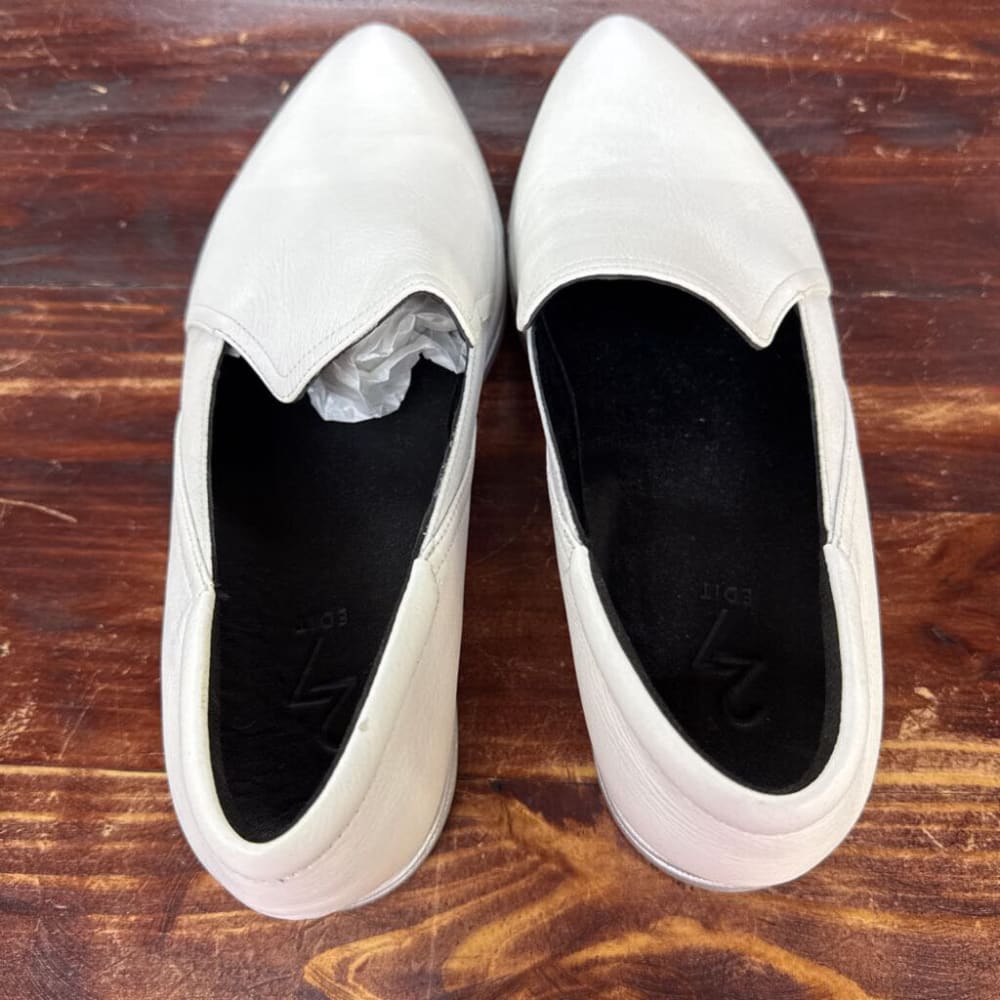 27 EDIT WHITE SHOES SZ 9.5M