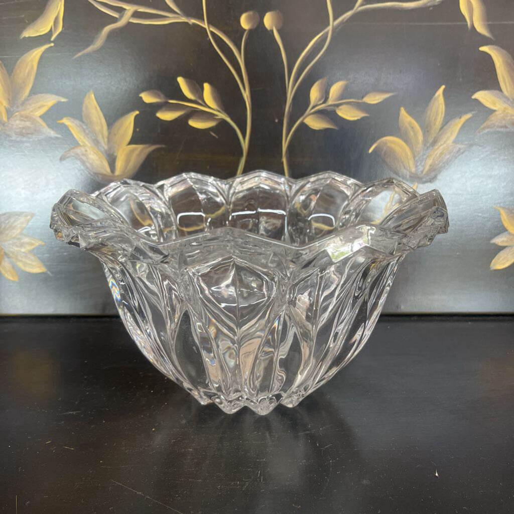 FLUTED BUBBLE CRYSTAL BOWL