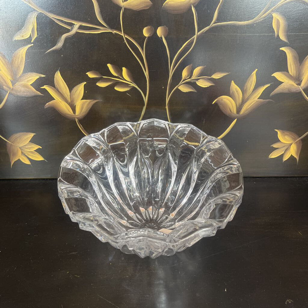 FLUTED BUBBLE CRYSTAL BOWL