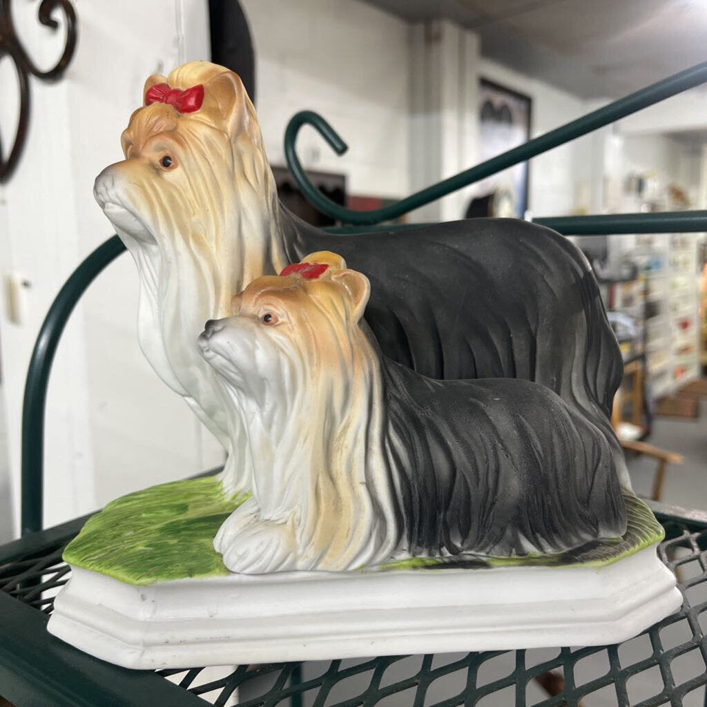 Mom & Pup Dog Ceramic Statue