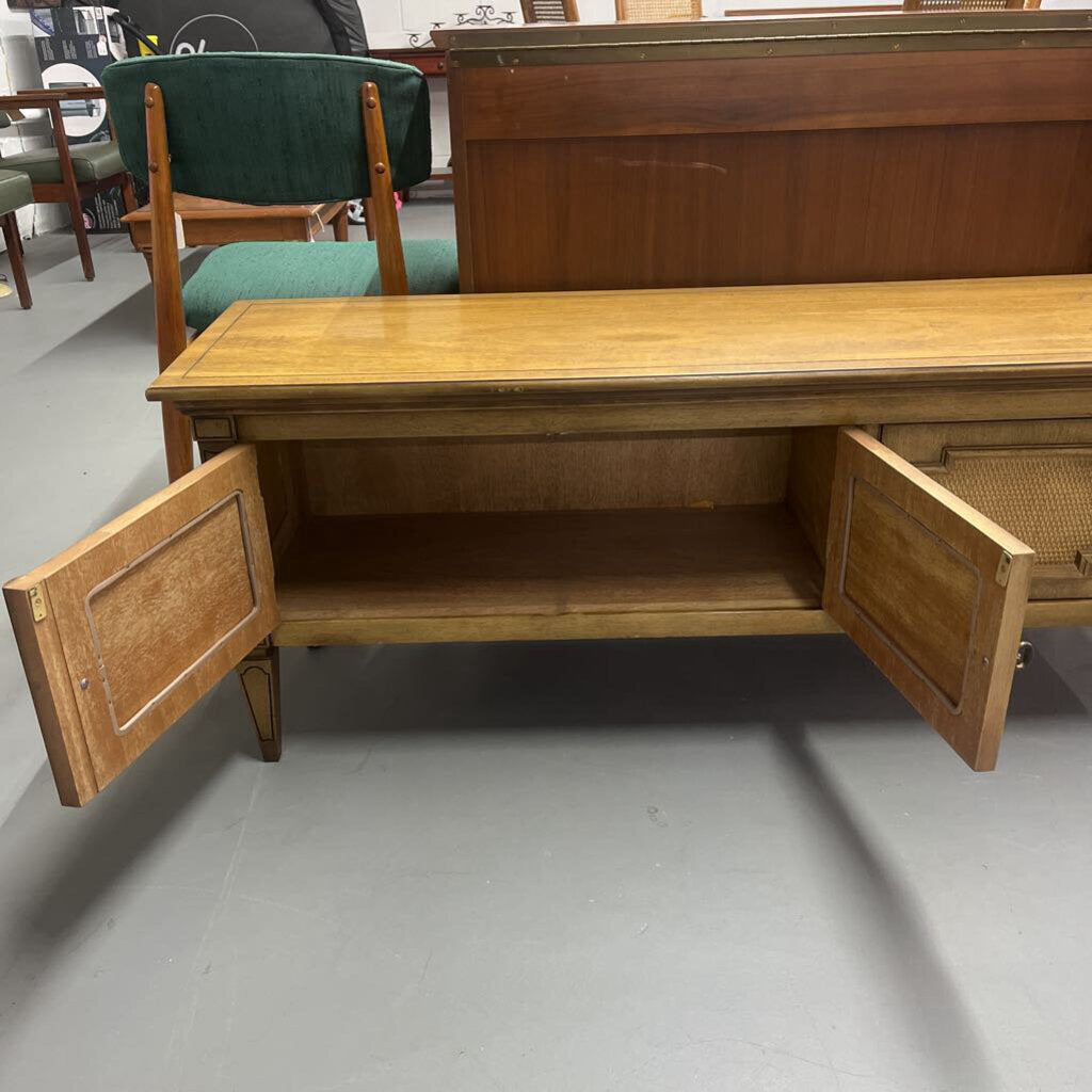 MID CENTURY SLIM COFFEE TABLE WITH DOORS