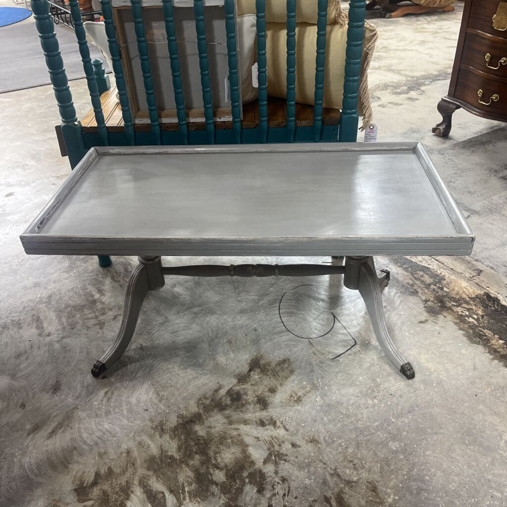 VTG COFFEE TABLE, CHALK PAINTED, DISTRESSED