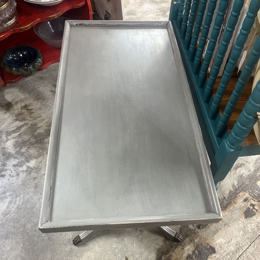 VTG COFFEE TABLE, CHALK PAINTED, DISTRESSED