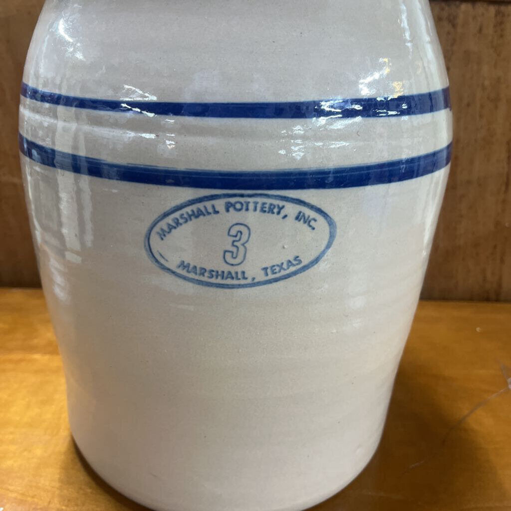 BUTTER CHURN, VTG MARSHALL POTTERY, 3 GAL