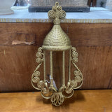 PLANTER, BURWOOD #1628 WALL POCKET, GOLD