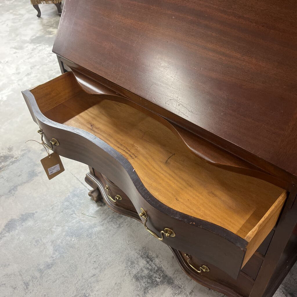 SECRETARY, COLONIAL STYLE, 4 DRAWER, BALL/CLAWFOOT