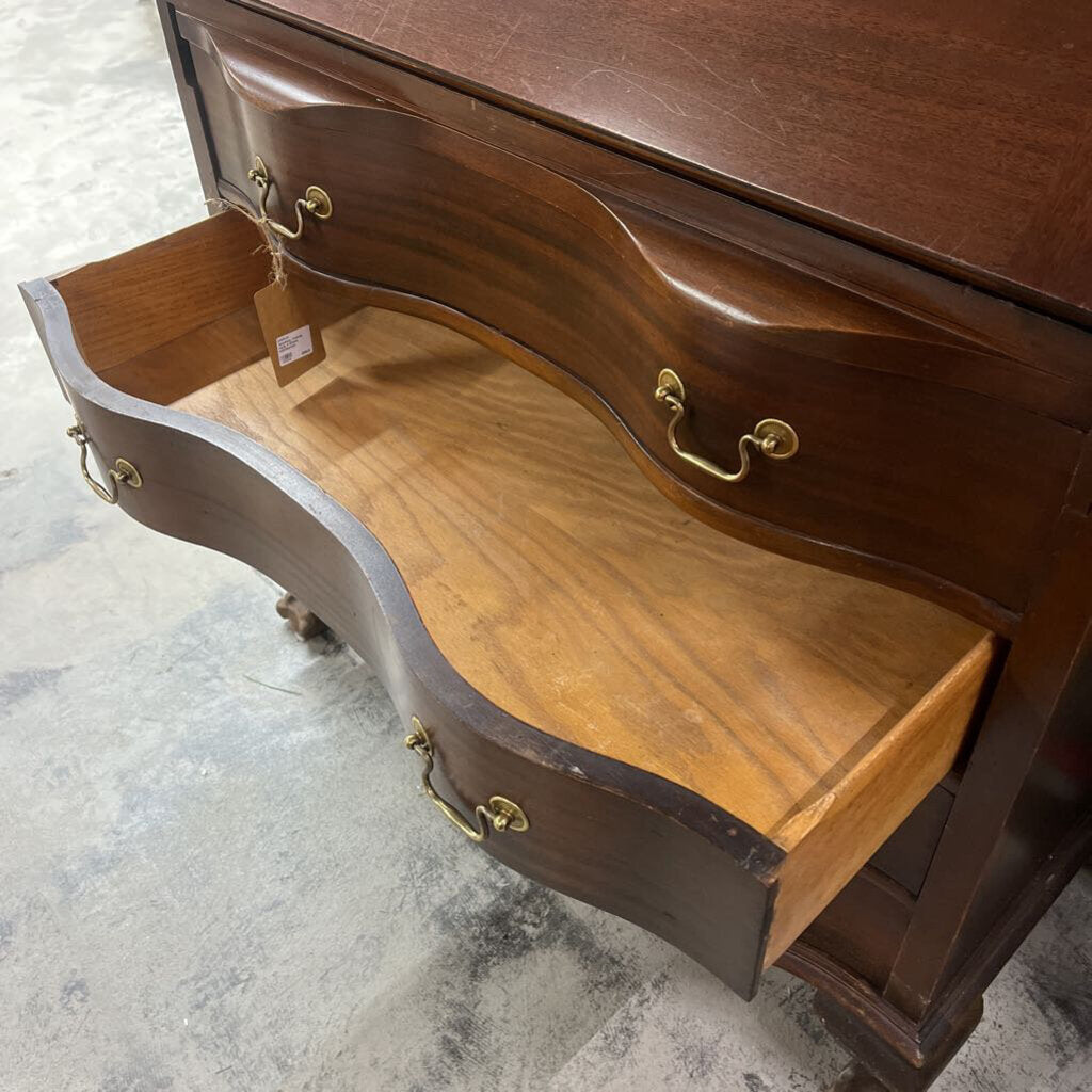 SECRETARY, COLONIAL STYLE, 4 DRAWER, BALL/CLAWFOOT