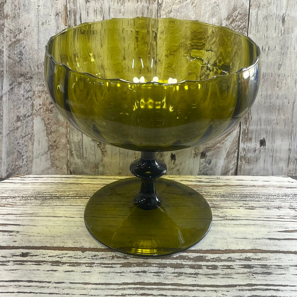 MCM Art Glass Empoli Compote