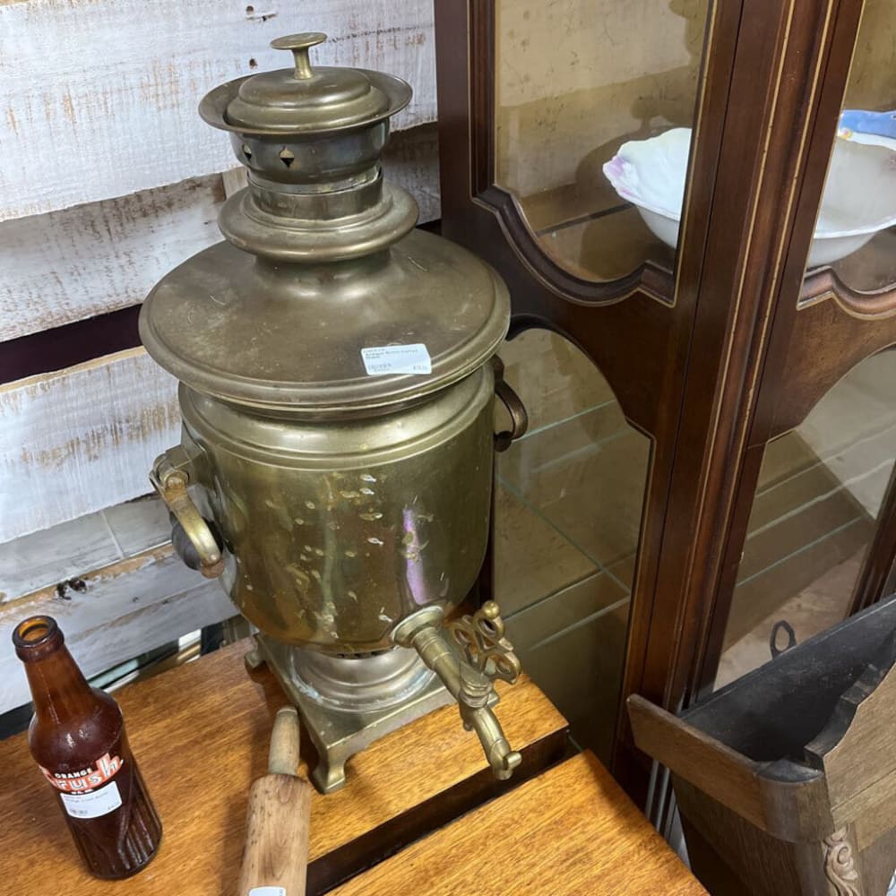 ANTIQUE BRASS COFFEE MAKER
