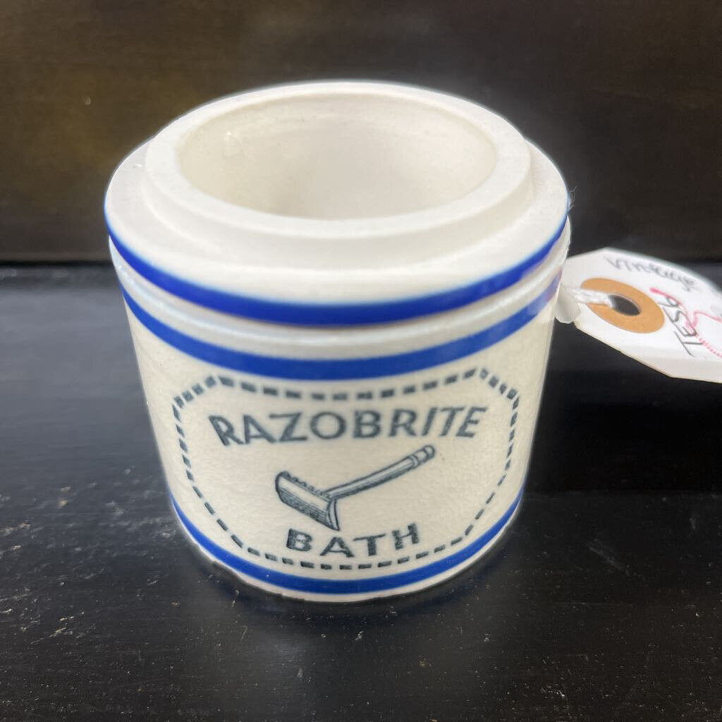 RAZOR BATH JAR, VINTAGE