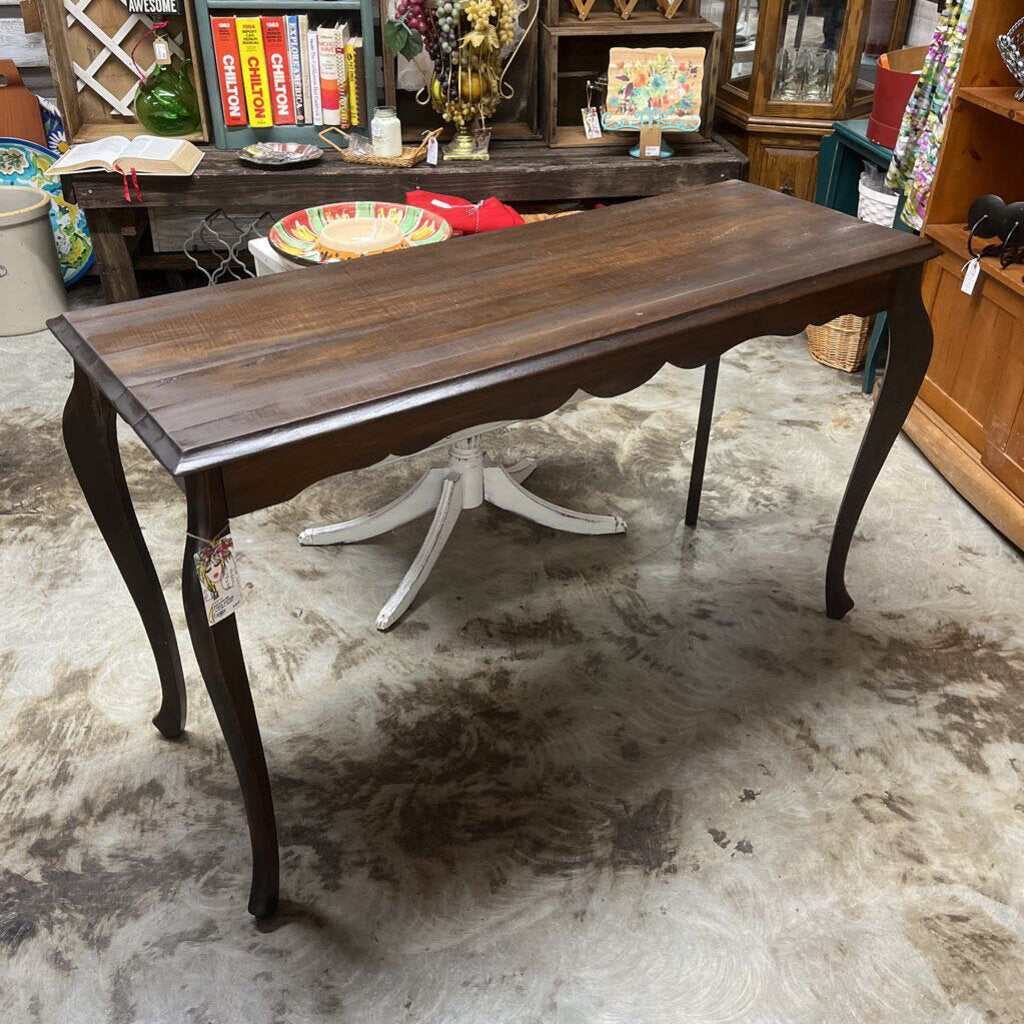 SOFA/FOYER TABLE, ANTIQUE, WALNUT, 18X48"