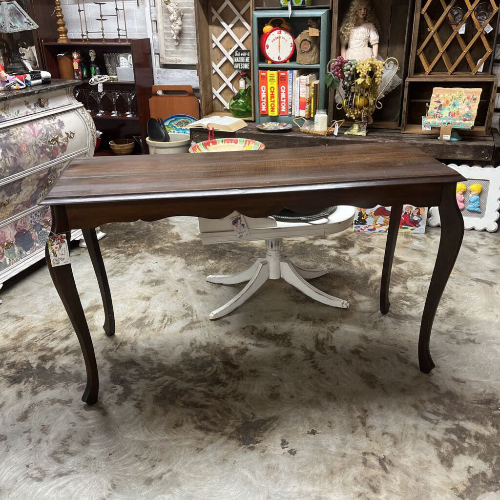 SOFA/FOYER TABLE, ANTIQUE, WALNUT, 18X48"