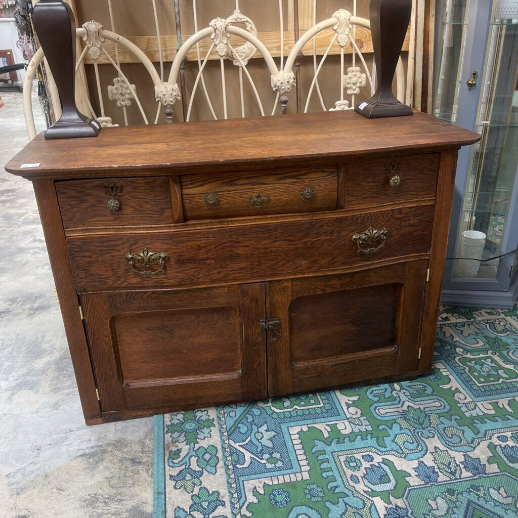 ANTIQUE TIGER OAK BUFFET
